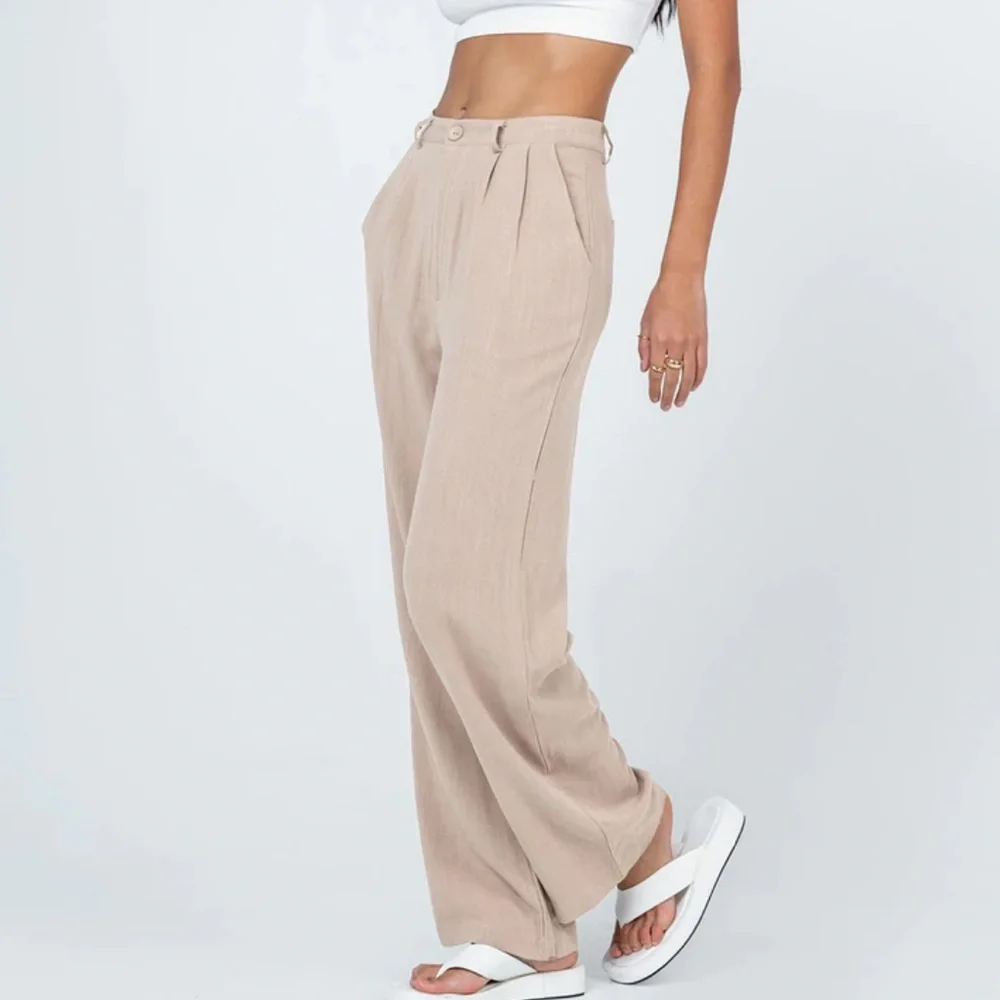 Princess Polly Brenda Pants Beige - Picture 3 of 4